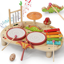 Dinosaur Kids Drum Kit, Wodden