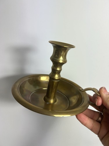 Vintage brass chamber stick - brass,