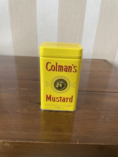 Empty colman mustard - empty, metal