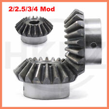 2/2.5/3/4 Mod Bevel Gear 20-30T 90° Teeth Transmission Gears Bevel 45# Steel