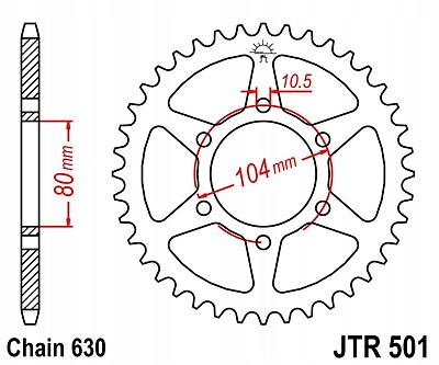 Rear sprocket 501 - sprocket, kawasaki