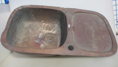 Large antique copper sink - large,
