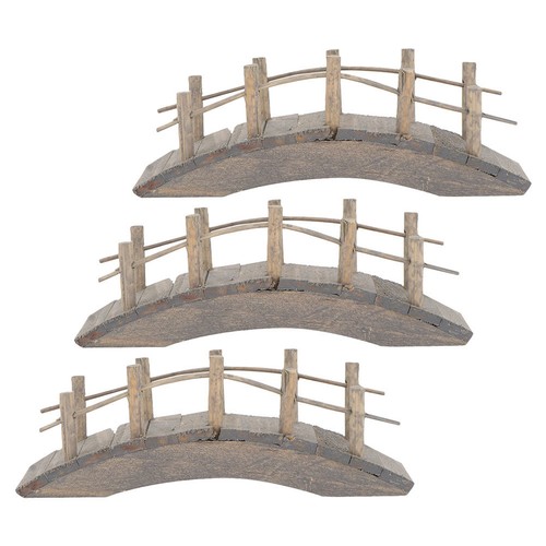 Wooden dollhouse arch bridge - wooden,
