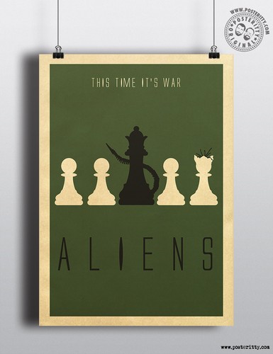 Aliens minimalist - aliens,