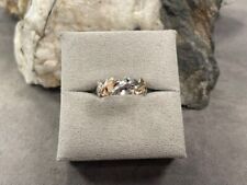 Welsh Silver & 9ct Rose Gold Royal Clogau Oak Ring Size N New Rare Wales 925