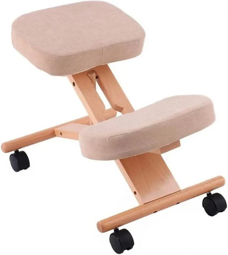Wood posture stool with angle - wood,
