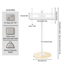 Rolling TV Cart Corner Floor