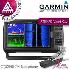 Garmin STRIKER Vivid 9sv & GT52HW-TM Transducer│9" Marine GPS Fish Finder│IPX7