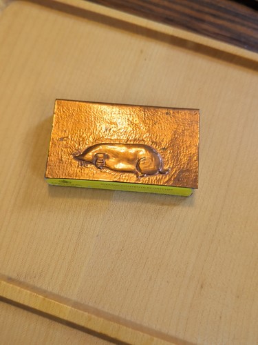 Vintage copper matchbox holder - copper,