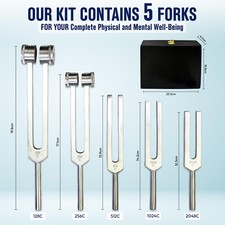 128hz-2048hz tuning fork gift box set with mallet for energy,Healing,meditation