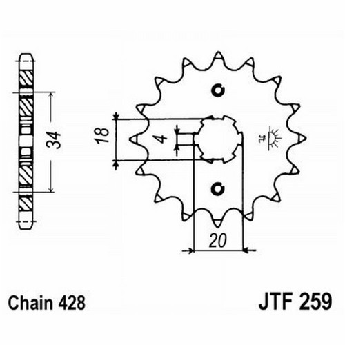 259 z15 sprocket for honda - jt,