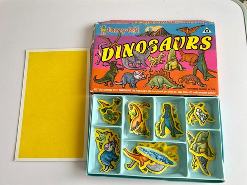 1980 vintage dinosaurs fuzzy - 1980's,