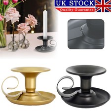 2 X Iron Candlestick Stand