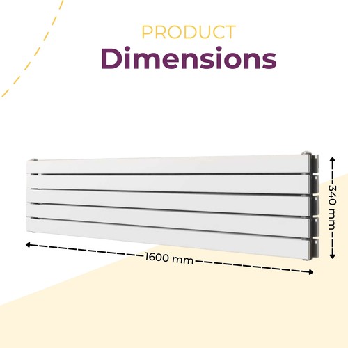 White flat panel radiator - white,