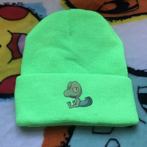 Treecko neon green beanie - , hat