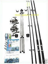 Sea Fishing Beachcaster Kit * 13 FT* Rods Reels Tripod Tackle Weights Line 