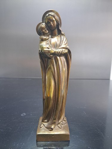 Vintage brass 17cm madonna - brass,