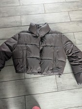 Zara Brown Cropped Puffa