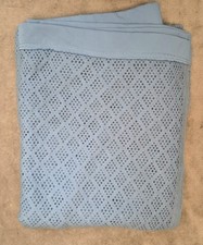 Vintage Large Blue Wool Waffle