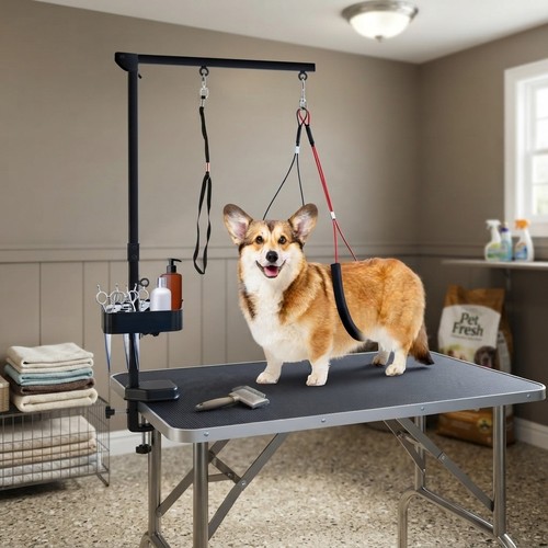 Foldable dog grooming - foldable, arm