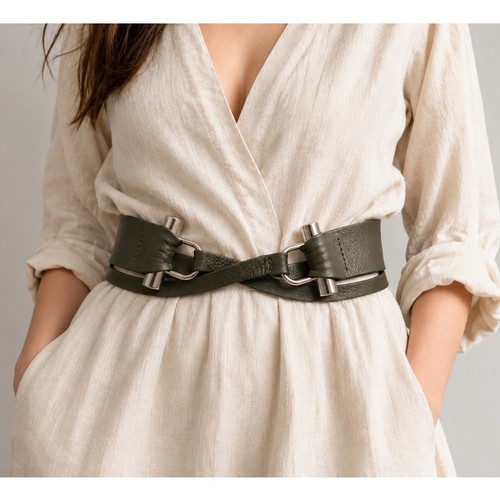Zara real leather tie waist - zara,
