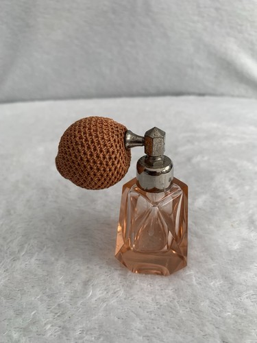 Vintage pink glass perfume - vintage,