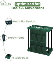 Garden Tool Organizer Rack Stand Heavy Duty Storage Caddy for Garage Shed Tools