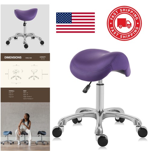 Adjustable saddle stool with - adjustable,
