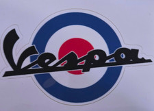 Vespa Blue Sticker - 7cm x