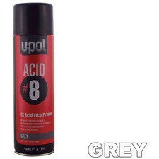 U-Pol Acid 8 1K Etch Primer 450ml Aerosol, Car Paint, Fast Drying Aluminium NEW
