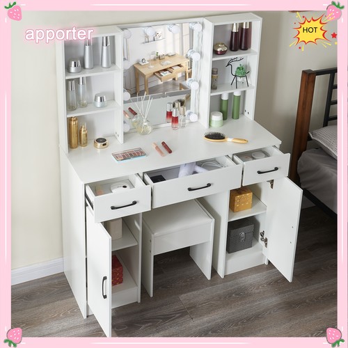 Led lights mirror - lights, drawers