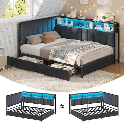 4ft6 double bed frame with - 4ft6,