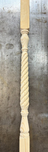 Pine barley twist spindle - 'barley,