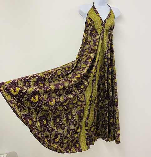 Bohemian dress purple hippie - purple,