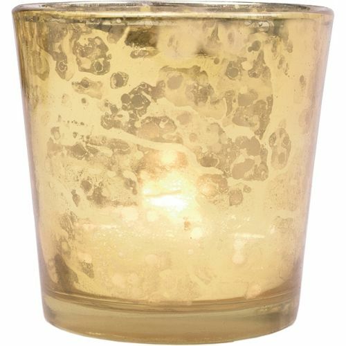 Vintage mercury glass candle - vintage,
