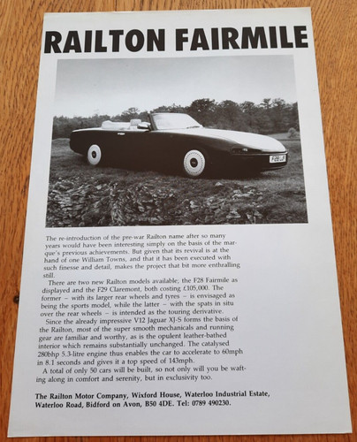 Railton fairmile sports car - railton,