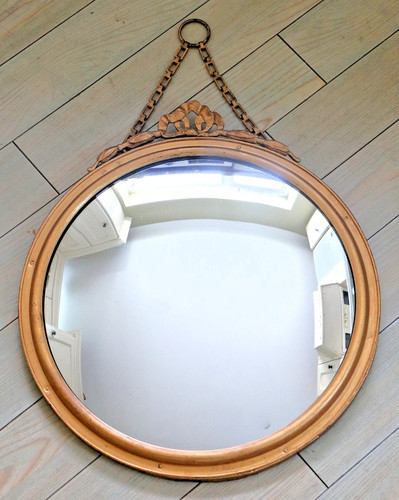 Antique convex wall mirror - convex,