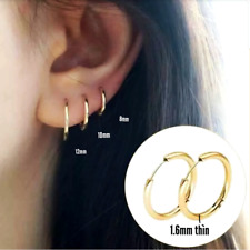 Pair Small Thin Hoop Earrings