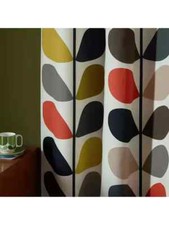Orla Kiely Multi Stem Pair Lined Eyelet Curtains, multi, W167 x DroP 182CM