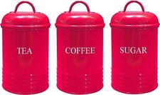 Set of 3 Tea Coffee Sugar