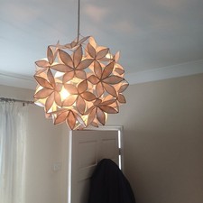 Capiz flower bloom pendant light shade