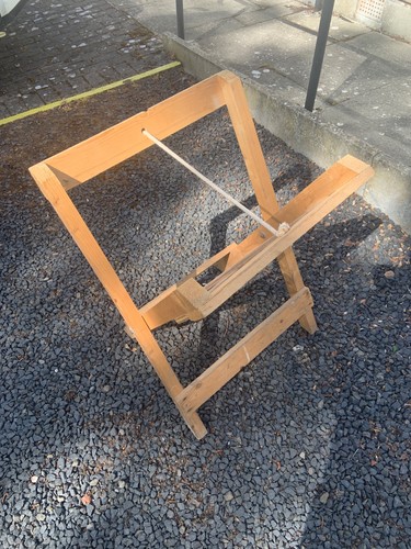 Vintage wooden trestle table