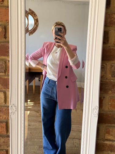 Zara oversized pink double - pink,