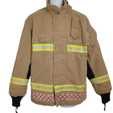 Fire Fighter Jacket Tunic Brown Emergency Service Brigade Rescue Uniform Grade B