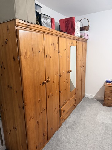 Triple double pine wardrobe - &,