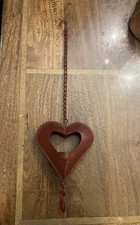 Pretty Red Metal Hanging Heart