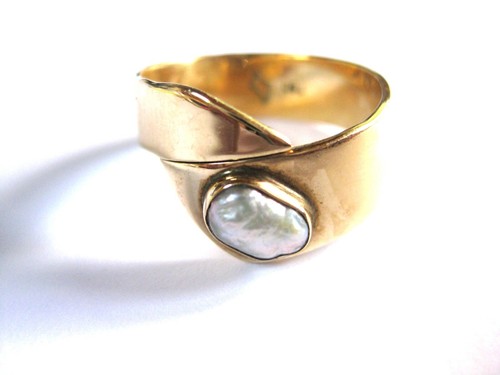 Gold ring 750 with - gold,