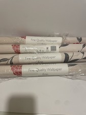 Laura Ashley Home Wallpaper Erin Cherry / Charcoal Wallpaper price 4 rolls