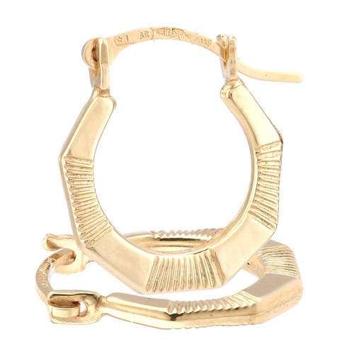 9ct yellow gold creole - gold,