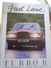 Fast Lane Oct 1985 Bentley